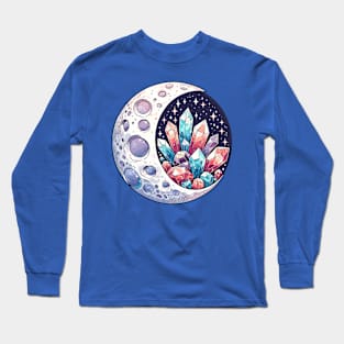 Moon with crystals Long Sleeve T-Shirt